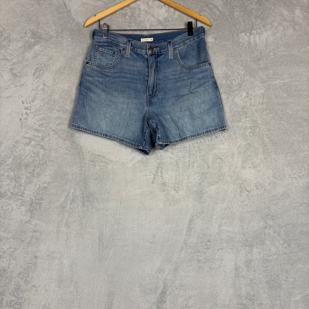 Levi's Cinch Shorts Womens 29 Medium Wash Denim High Rise 003K1-0020 Blue